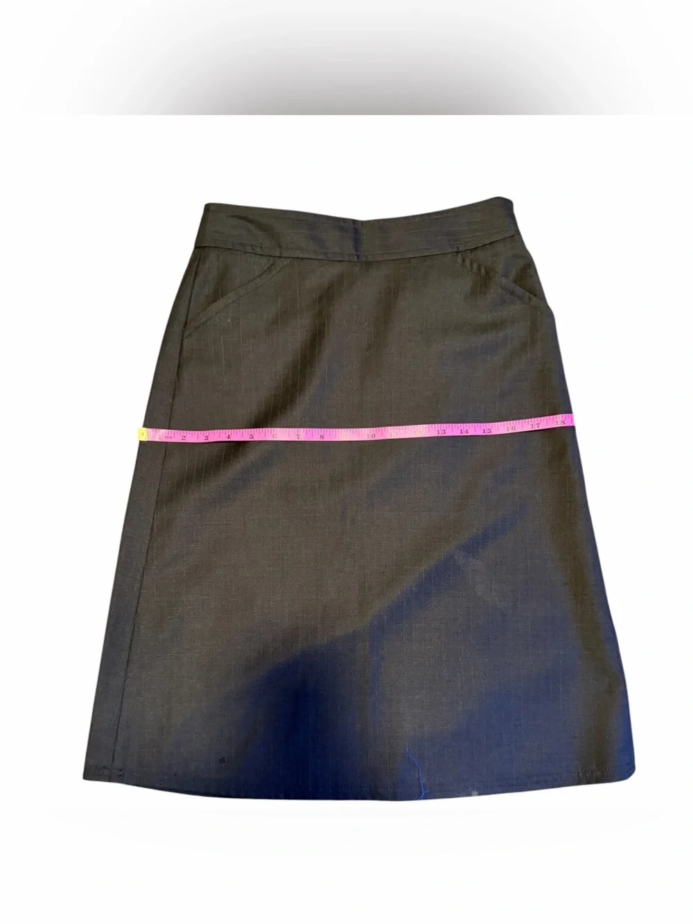 J. Crew Grey A-Line Skirt With Subtle Pinstripes Women’s Size 0